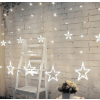 KURTYNA GWIAZDKI WISZĄCE LED ZIMNA BIEL 9