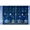 KURTYNA GWIAZDKI WISZĄCE LED ZIMNA BIEL 10