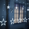 KURTYNA GWIAZDKI WISZĄCE LED ZIMNA BIEL 6