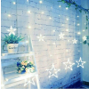 KURTYNA GWIAZDKI WISZĄCE LED ZIMNA BIEL 7