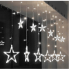 KURTYNA GWIAZDKI WISZĄCE LED ZIMNA BIEL 8