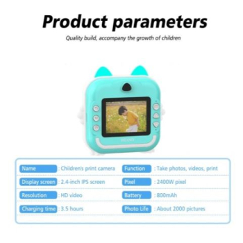 aparat natychmiastowy dla dzieci niebieski 6