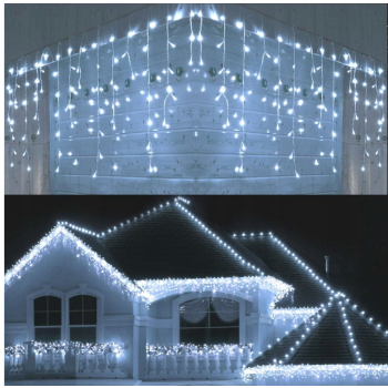 sople 200 led stałe+flash zimna biel 8